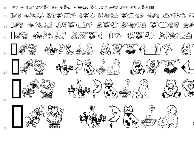 Country Cuties font waterfall